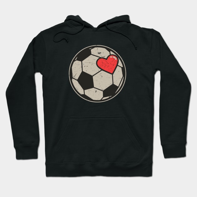 Vintage Soccer Ball Lover Hoodie by Issho Ni